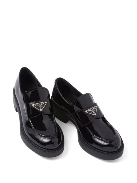 patent prada loafers